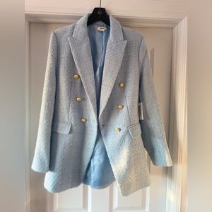 NWT Jason WU light blue tweed blazer